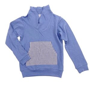 GUC Blue Kids Hoodie with Checkered Pocket (5)